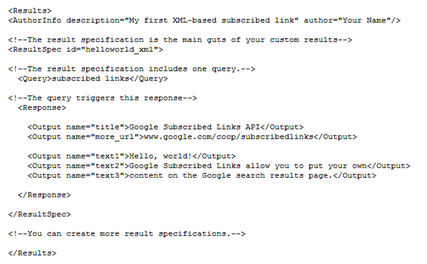Google Subscribed links: příklad XML
