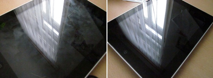 iPad: porovnání čistého a špinavého