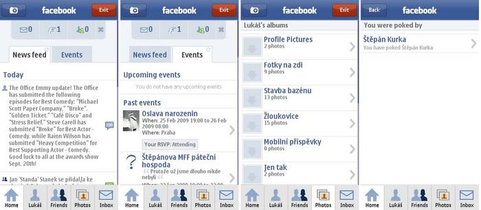 Nokia N97: Facebook aplikace