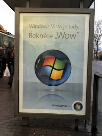 Windows Vista v pražských ulicích