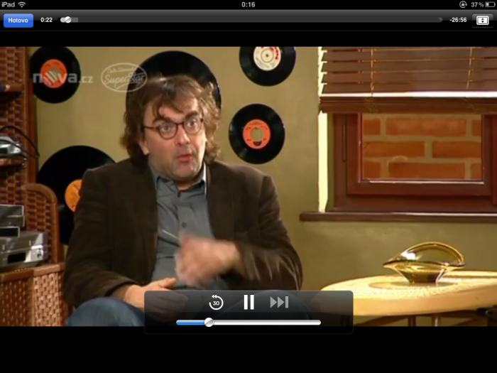 Videoarchiv TV Nova na iPadu